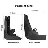 For Tesla Model X 2016-2021 4Pcs / Set Car Auto Soft Plastic Splash Flaps Fender Guard - Top-Down View