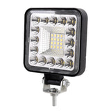 Car Square Work Light With 32Leds Smd - 2835 Lamp Beads - Front View