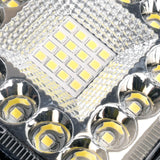 Car Square Work Light With 32Leds Smd - 2835 Lamp Beads - Rear View