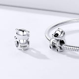 925 Sterling Silver Beaded Diy Bracelet With Beads - Close-Up Angle
