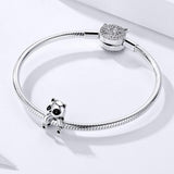 925 Sterling Silver Beaded Diy Bracelet With Beads - Low Angle