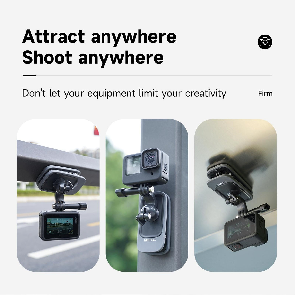 360 Degree Magnetic Backpack Clip Mount for Action Camera