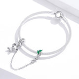 925 Sterling Silver Koala Safety Chain For Bracelets & Necklaces - Low Angle
