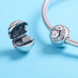 925 Sterling Silver Exquisite Star Diamond Beads For Diy Bracelets & Necklaces - Close-Up Angle