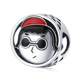 925 Sterling Silver Cartoon Avatar Beads For Diy Bracelets & Necklaces - Front View