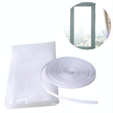 White Diy Window Screen with Hook and Loop Fastener for Mosquito Net - Front View