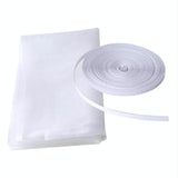 White Diy Window Screen with Hook and Loop Fastener for Mosquito Net - Side View