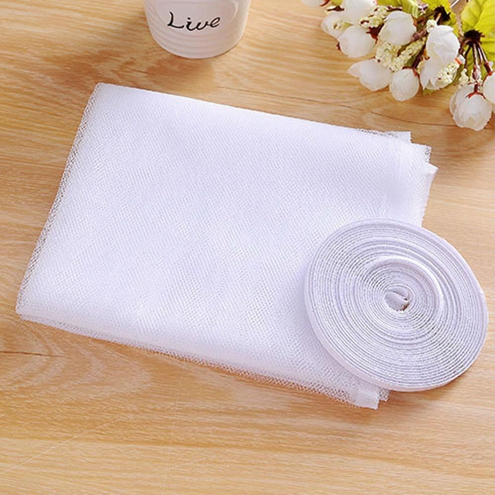 White Diy Window Screen with Hook and Loop Fastener for Mosquito Net
