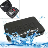 Portable Shockproof Waterproof Travel Case for Action Cameras - Fits Gopro Insta360 Dji - 16cm x 12cm x 7cm
