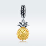 925 Sterling Silver Pineapple Charm For Diy Bracelets - Side View