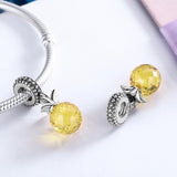 925 Sterling Silver Pineapple Charm For Diy Bracelets - Rear View