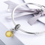 925 Sterling Silver Pineapple Charm For Diy Bracelets - Close-Up Angle