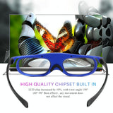 Home Theater 3d Glasses - Active Shutter for Projectors & Tvs - Close-Up Angle