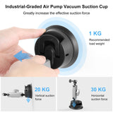 Suction Cup Arm Mount with Adapter and Screw - Rear View