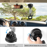 Suction Cup Arm Mount with Adapter and Screw - Close-Up Angle