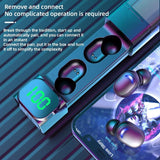 Intelligent Bluetooth Earphones with Digital Display - Colourful - Close-Up Angle