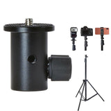 Camera Light Stand Conversion Head With 1 / 4-Inch Mount And Umbrella Holder - Front View