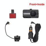 Hd Dual Camera Car Dash Cam with Infrared Night Vision - 45-Degree Angle