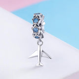 925 Sterling Silver Diy Airplane Star Pendant - Front View