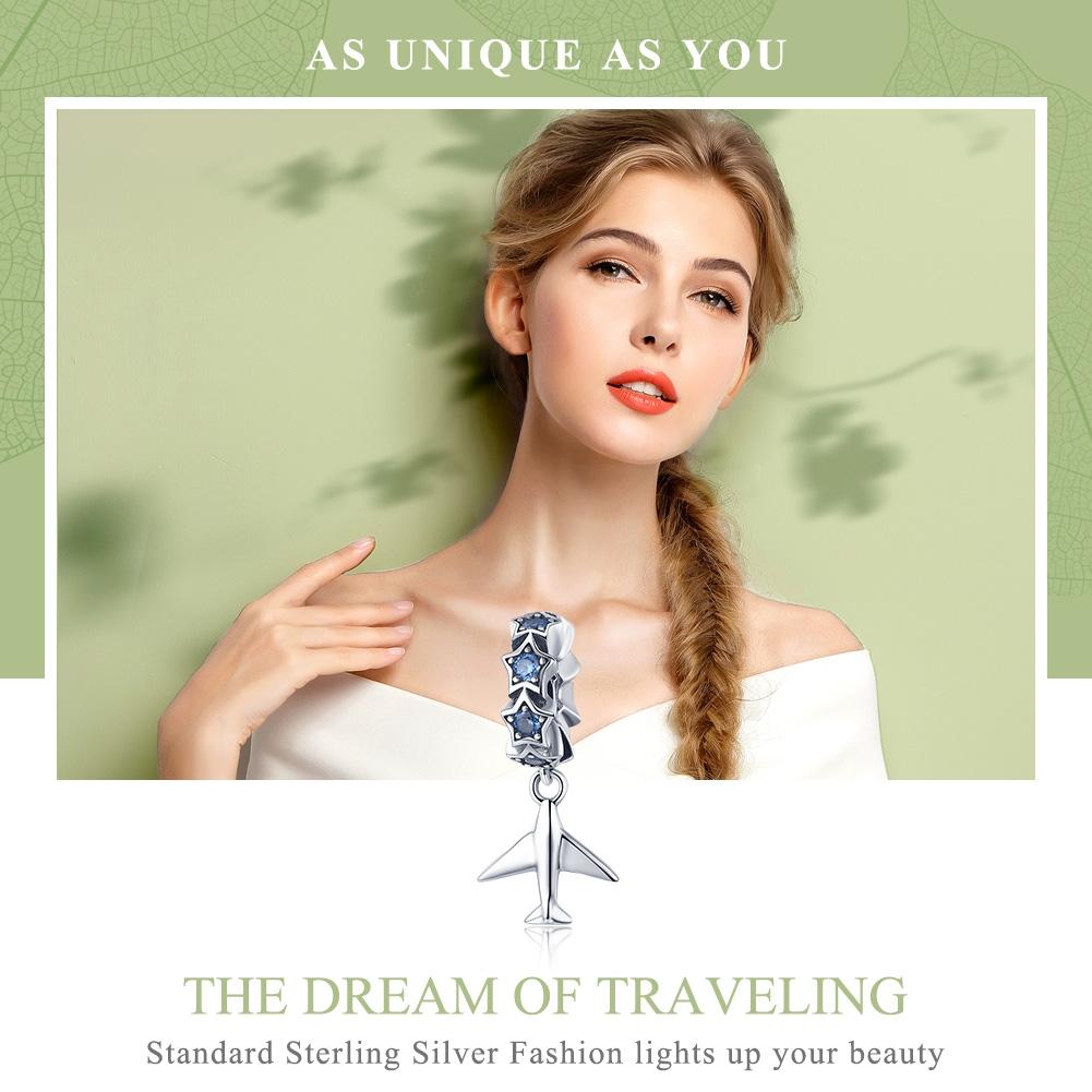 925 Sterling Silver Diy Airplane Star Pendant
