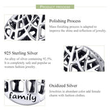 925 Sterling Silver Handmade Family Beaded Bracelet - Top-Down View