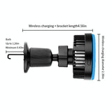 Wireless Car Charger with Rgb Light and Magnetic Air Outlet - Rear View