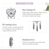 925 Sterling Silver Tassel Dream Catcher Bracelet Charm - Top-Down View
