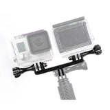 Universal Double Bracket Mount for Gopro Hero11 - Screw Adapter - Front View