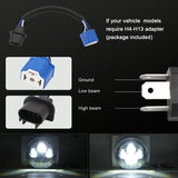 7 Inch H4 / H13 Dc 9V - 30V 4000Lm 6000K 40W 7 Inch Car Round Shape Led Headlight Lamps For Jeep Wrangler - Low Angle