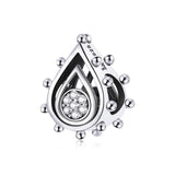 925 Sterling Silver Lotus Bud Beads For Diy Bracelets & Necklaces - Front View