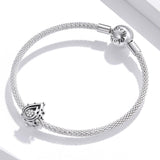 925 Sterling Silver Lotus Bud Beads For Diy Bracelets & Necklaces - Low Angle
