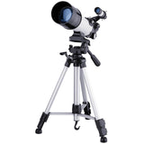 High Definition Astronomical Telescope with Tripod and Phone Clip - Dark Blue - Front View