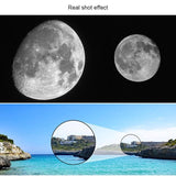 High Definition Astronomical Telescope with Tripod and Phone Clip - Dark Blue - Close-Up Angle