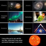 High Definition Astronomical Telescope with Tripod and Phone Clip - Dark Blue - Low Angle
