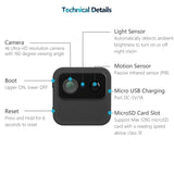 Portable Wifi Camera With Remote Monitoring And Night Vision - Close-Up Angle