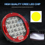 20W 7 Inch Car Round Spotlight Work Light - 45-Degree Angle