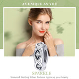 925 Sterling Silver Zircon Beaded Diy Bracelet Beads - Top-Down View
