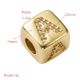 Brass Micro Inlaid Couple Red String Diy Bracelet Style - D - Top-Down View