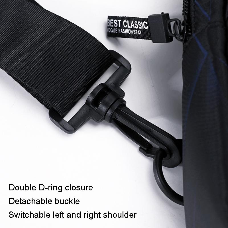 Dynamic Blue Oxford Cloth Chest Bag For Men Multi Functional Messenger Bag For Sports Travel Xqb993