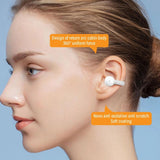 Touch Bone Conduction Bluetooth Earphone with Charging Warehouse - Ear Clip Type - Blue - 45-Degree Angle