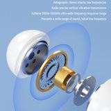Touch Bone Conduction Bluetooth Earphone with Charging Warehouse - Ear Clip Type - Blue - Low Angle