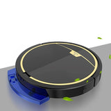 Smart Automatic Sweeping Robot with Mopping Function - Anti-fall - Black - Side View