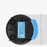 Smart Automatic Sweeping Robot with Mopping Function - Anti-fall - Black - Top-Down View