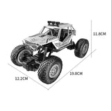 Medium Alloy Off-road Rc Car for Kids - Silver - Top-Down View