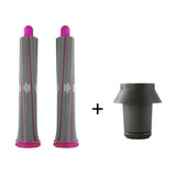 Long Barrel Pair & Adapter for Dyson Hair Dryer - Curling Iron Accessory - Front View