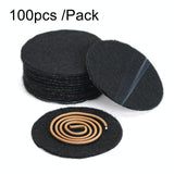 100-pack Fireproof Cotton Pads for Incense Burners and Mosquito Coils - 6Cm - Close-Up Angle