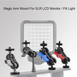 Yj Magic Arm Bracket Mount With 1 / 4 Inch Ball Head - Red - Top-Down View