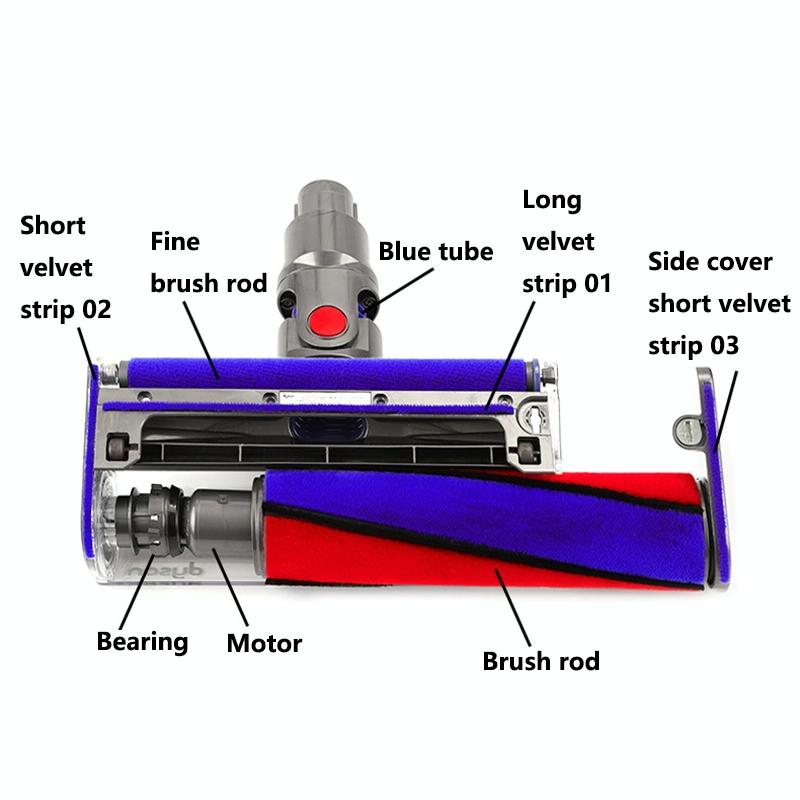 Soft Roller Head for Dyson V10 V11 Vacuum Cleaner - 30w Motor