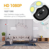 2Mp Wifi Camera With Motion Detection Tracking Sound Alarm Cloud Storage Two-Way Audio Night Vision - Rear View