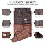 Compact Duffel Bag with Shoe Storage - Dark Brown - Rear View